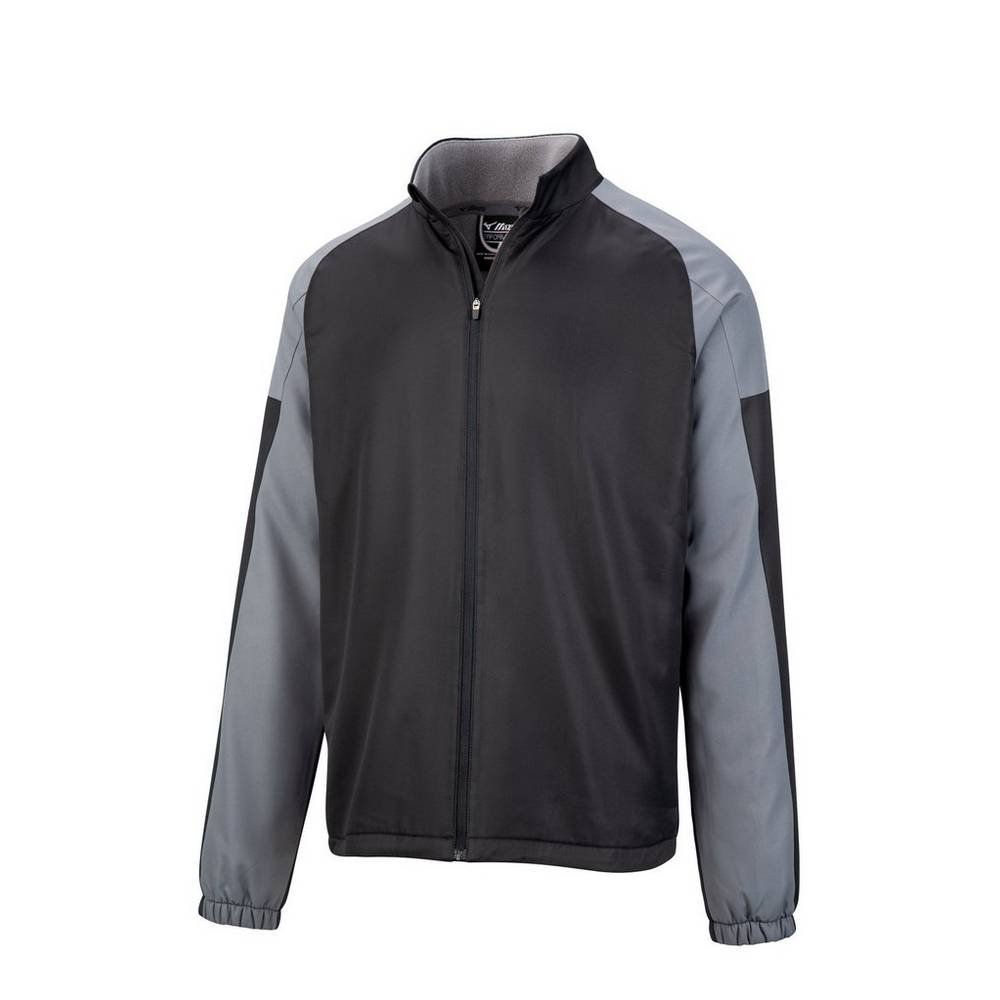 Casaco Mizuno Full Zip Dugout - Homem - Pretas - JSKHD3987